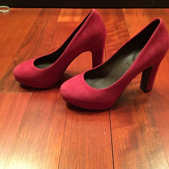 JCrew Coddington Suede platform pumps in dusky red - Picture 9 of 9